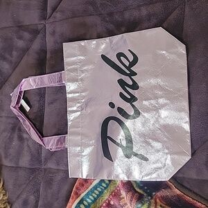 VS PINK Shiny Foil Metallic Tote NWT